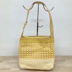 NINA RICCI ニナリッチ ショルダーバッグ 肩掛けカバン イエロー 黄色/ベージュ メッシュ/レース レディース[OC03290]のサムネイル