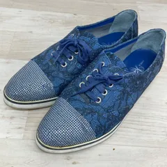 GINZA Kanematsu/銀座かねまつ 25cm レース スニーカー/紐靴 ブルー/青 ビジュー/スタッズ レディース[OL00550]のサムネイル