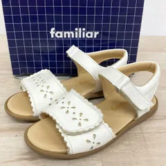 familiar/ファミリア サンダル 17.0cm ホワイト/白 040284 WH 花柄 カットワーク キッズシューズ 日本製 箱付[OL00572]のサムネイル