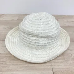 美品 ELLE PARIS エル ハット/帽子 ホワイト 白 レディース サイズ約56cm パイル地風[OQ03683]のサムネイル