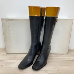 NATURAL BEAUTY ロングブーツ 23.5cm ブラック/マスタード NAB150530 41-85BGE レディース サイドジップ[OA05018]のサムネイル