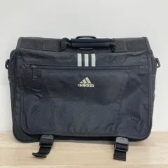 adidas/アディダス メッセンジャーバッグ/ショルダーバッグ ブラック 黒 3本ライン ロゴ刺繍 スクールバッグ[OO00002]のサムネイル