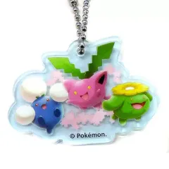【中古】キーホルダー・マスコット(キャラクター) ワタッコ＆ハネッコ＆ポポッコ 「ポケットモンスター アクリルチャームコレクション はんなりお茶会ごっこ」 ポケモンセンター限定のサムネイル
