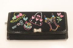 Think Bee! シンクビー 長財布 刺繍 ビジュー/ハンドメイドキーホルダ 