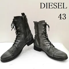 ディーゼル ブラックレザー レースアップ コンバットブーツ サイドジップ メンズ 27.5cm ISItems【USED】【古着】【中古】50163218のサムネイル