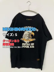 NEIGHBORHOOD ネイバーフッド Tシャツ/カットソー S ブラック 無地 前面プリント ブランドロゴ ミドル丈 半袖 Uネック メンズのサムネイル