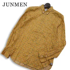 JUNMEN ジュンメン 通年★ 総柄 ペイズリー 花柄 長袖 ボタンダウン シャツ Sz.M メンズのサムネイル