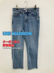UNE MANSION ウメマンション デニムパンツ ブルー フルレングス クロップド・半端丈 無地 スキニー・タイト テーパード ハイウエスト レギュラー クラッシュ・ダメージ レディースのサムネイル