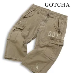 GOTCHA ガッチャ 春夏★ ロゴ刺繍 クロップド カーゴ パンツ Sz.L メンズ サーフのサムネイル