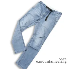coen c.mountaineering コーエン 通年★ ストレッチ ウォッシュ加工 立体裁断 クライミング デニム パンツ Sz.M メンズのサムネイル