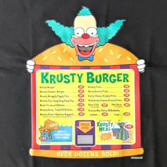 【 The Simpsons（ ザシンプソンズ ) 】『 クラスティバーガー / メニュー 』クラスティ・ザ・クラウン / Tシャツ〚アメリカン雑貨 アメトイ〛のサムネイル