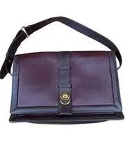 Salvatore Ferragamo フェラガモ ガンチーニ レザー ショルダーバッグ ボルドー b372,16のサムネイル