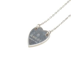 極美品 GUCCI 両面刻印ハートモチーフ ネックレス シルバーグッチy2k34