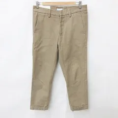 リディアル lideal  パンツ トラウザーズ ストレート ロング ボタンフライ ロールアップ 綿 ベージュ 29のサムネイル