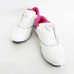 プーマ PUMA ゴルフシューズ ダイヤル スパイク 18942103 ピンク ホワイト 白 23のサムネイル