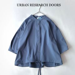 アーバンリサーチドアーズDOORSリネン100%ワイド身幅スキッパープル