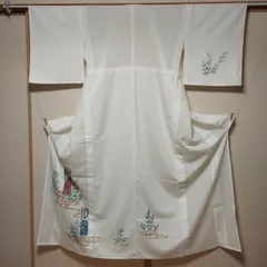 ポリエステル着物専門店in.style◆付下げ訪問着◆夏着物◆薄物◆絽織◆居敷当て◆トールサイズ◆身幅広め◆裄68.5cm◆丈167cmのサムネイル