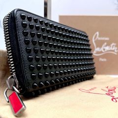 ◇美品◇グッチ シマレザー ロゴプレート 長財布 ダークブラウン