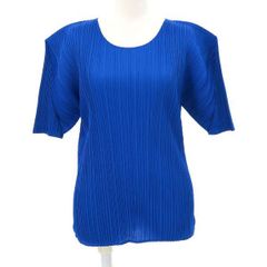 PLEATS PLEASE ISSEY MIYAKE トップス ブルー プリーツ - メルカリ
