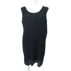 PLEATS PLEASE BASICS ノースリーブ チュニック ブラック - メルカリ