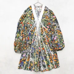 STELLA McCARTNEY ステラマッカートニー ワンピース 花柄 シルク ボリューム パフスリーブ マルチカラー ハンガリー製 レディース 38 b02288のサムネイル