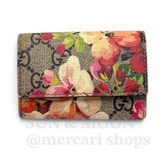 ✨大特価✨GUCCI グッチ花柄 ブラックレザー キーケース6連→5連