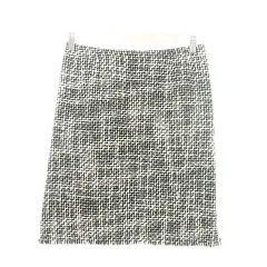 ルネ Rene 美品 ツイード フリンジ スカート ミニ丈 日本製 38 Mサイズ 黒 ブラック ■YHS6のサムネイル