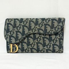 Christian Dior サドル トロッター 長財布 三つ折り財布 ブラック