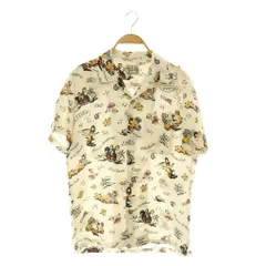 ヒステリックグラマー HYSTERIC GLAMOUR ISLAND FEVER総柄 アロハシャツ 半袖 S オフホワイト /MY ■OSのサムネイル