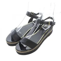ランバン LANVIN チェーンエスパドリーユサンダル 35 22.5cm 黒 ブラック チェーン装飾 /RI ■OSのサムネイル