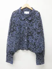 ★8790☆BODYSONG ボディソング BS250108 25SS MELTED BONDED DENIM FLORAL SHIRT シアー デニム フラワーシャツのサムネイル