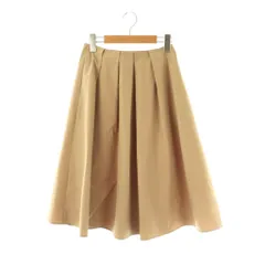 エムプルミエ M-Premier COUTURE タックフレアスカート ミモレ ロング 34 ベージュ /AT ■OSのサムネイル