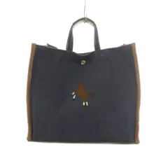 セブンテンバイミホカワヒト SEVEN TEN by MIHO KAWAHITO お馬さんトート トートバッグ キャンバス 紺 ネイビー 茶 ブラウン /MI ■OSのサムネイル