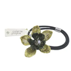 コレットマルーフ colette malouf ワイヤー 花モチーフ ヘアゴム ゴールド色 黒のサムネイル