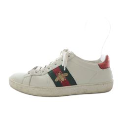 GUCCI/グッチ エースビー蜂シェリーライン ローカットスニーカー23cm