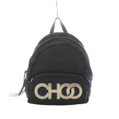 ジミーチュウ JIMMY CHOO ロゴナイロンバックパック リュックサック 黒 ブラック ロゴ /RI ■OS ■OHのサムネイル