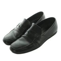 プラダ PRADA ブラッシュドレザーローファー モカシン 牛革 6 25.0cm 黒 2DE075 /MI ■OS ■SHのサムネイル