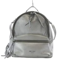 ジミーチュウ JIMMY CHOO シルバーレザーバックパック バッグ リュックサック シルバー色 /YO9のサムネイル