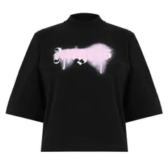 パーム・エンジェルス レディース トップス Tシャツ Palm Angels Womens TShirt Black Pink ブラックのサムネイル