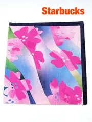 【新品】Starbucks　スターバックス　リザーブロースタリー　Furoshikiサクラ2023 　風呂敷　50×48　ピンク　ブルー他　綿100％　小物　おしゃれ　送料込み　6468475のサムネイル