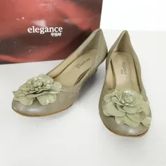 卑弥呼★大人上品♪ 煌めくフラワーモチーフ付き フラットシューズ 大きいサイズ26.5 ゴールド系 sh190のサムネイル