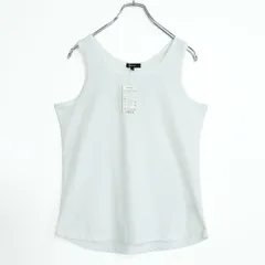 【タグ付き極美品！】コムサイズム★シンプル重宝！ ノースリーブカットソー・タンクトップ インナー サイズ11 白系 z21775のサムネイル