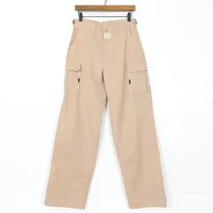 【美品】カールヘルム★デニムパンツ ストレート サイズM サーモンピンク系 アジャスター付♪無地 z21524のサムネイル