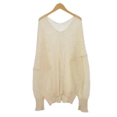 サルバム sulvam 23SS MESH ASYMMETRY KNIT クロシェット メッシュ ニット セーター M 白 ホワイト SR-K02-810のサムネイル
