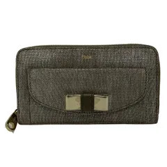 Chloe(クロエ) 長財布美品  リリィ 3P0501-224 グレーベージュ×シルバー ラウンドファスナーのサムネイル