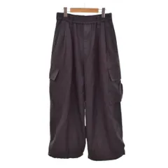 メゾンスペシャル MAISON SPECIAL WOOL CARGO PANTS カーゴパンツ シャンブレーウール ウエストゴム 0 茶 ブラウン 水色 11242461212のサムネイル