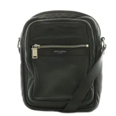 サンローラン パリ SAINT LAURENT PARIS ショルダーバッグ ロゴ レザー 黒 ブラック /AN6 ☆AA★のサムネイル