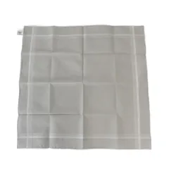 エルメス HERMES ハンカチ Hレリーフ チェック柄 縞模様 Hロゴ 46×46 灰色 グレー 白 ホワイトのサムネイル