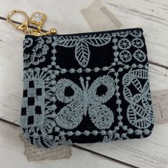 ミナペルホネン ハンドメイド パッチワーク×forest tile L字ポーチ