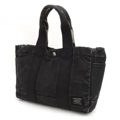 PORTER / ポーター ◆ペイント/ミニトートバッグ/キャンバス/ブラック 【バッグ/バック/BAG/鞄/カバン】 メンズファッション【中古】 のサムネイル